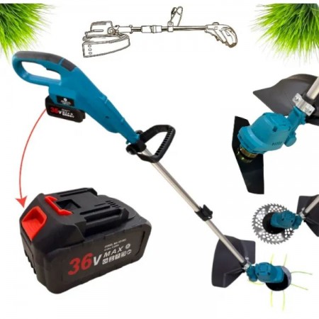Mașină de tuns iarba fără fir trimmer 36V 8.0AH cu 2 baterii 26 cm Profesională
