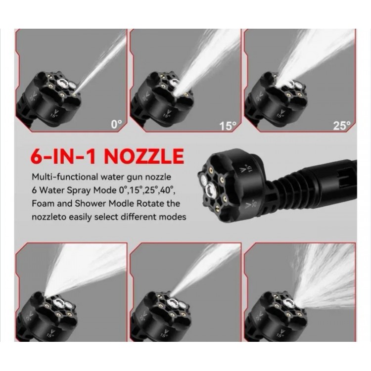 Aparat de splat cu presiune, cu motor fara perii, fara fir, 6 in 1, 36 V, 8,0 Ah, KRAFTROYAL, 200 bar, 3500 W, cu afisaj, pulverizator cu 6 duze, 2 baterii Aparat de splat cu presiune, cu motor fara perii, fara fir, 6 in 1, 36 V, 8,0 Ah, KRAFTROYAL, 200 bar, 3500 W, cu afisaj, pulverizator cu 6 duze, 2 baterii