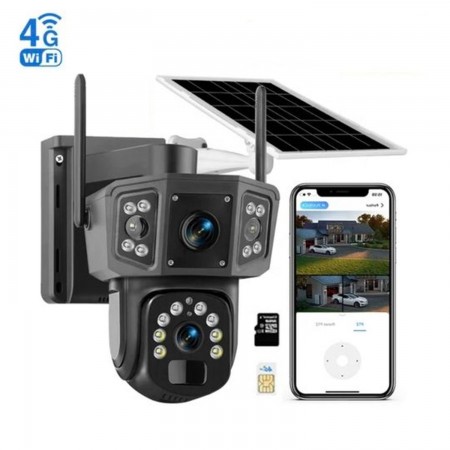 CAMERĂ SOLARĂ 4G CU CARTELĂ SIM ȘI LENTILĂ DUALĂ IPC-V380-P3