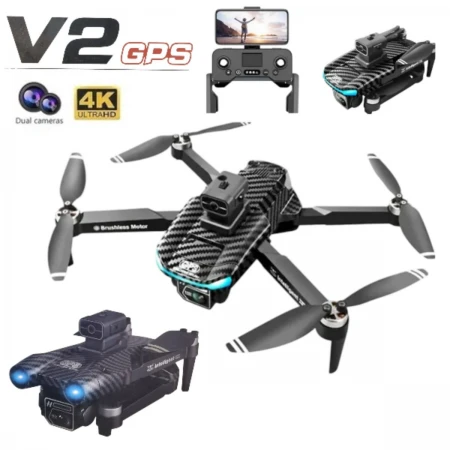 Drona pliabilă V2 GPS K4 PRO cu telecomandă