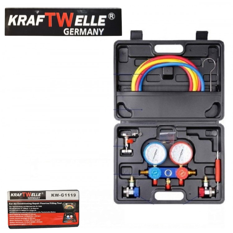 Set manometru de diagnosticare a aparatului de aer condiționat pentru freon R12, R22, R134A, R410A, R404A Set manometru de diagnosticare a aparatului de aer condiționat pentru freon R12, R22, R134A, R410A, R404A