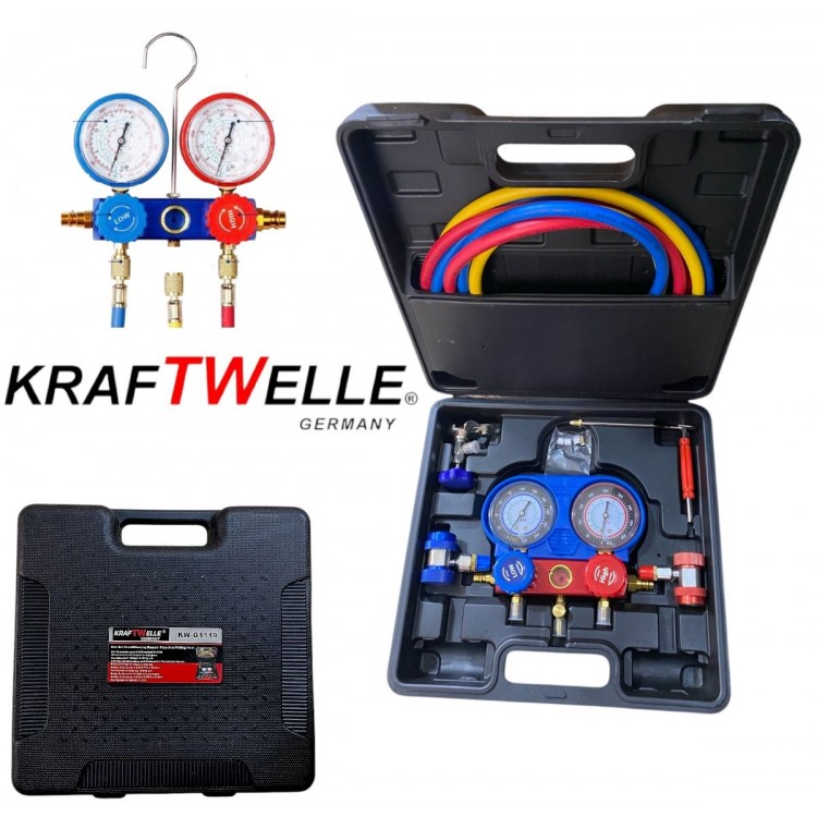 Set manometru de diagnosticare a aparatului de aer condiționat pentru freon R12, R22, R134A, R410A, R404A Set manometru de diagnosticare a aparatului de aer condiționat pentru freon R12, R22, R134A, R410A, R404A