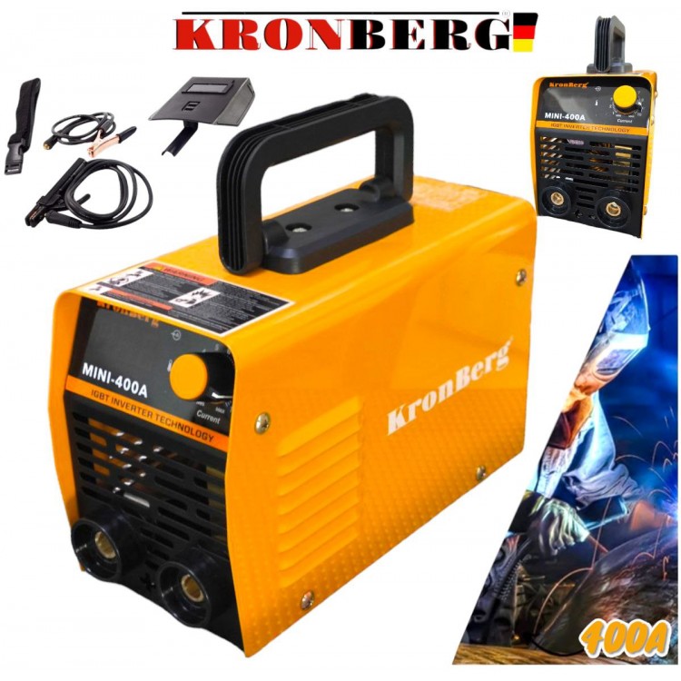 INVERTOR ELECTRIC 400A CU AFIȘAJ INVERTOR KRONBERG IGBN până la 5 mm Aparat de sudură + SET MASCA CIOCAN ȘI PERII 2025.