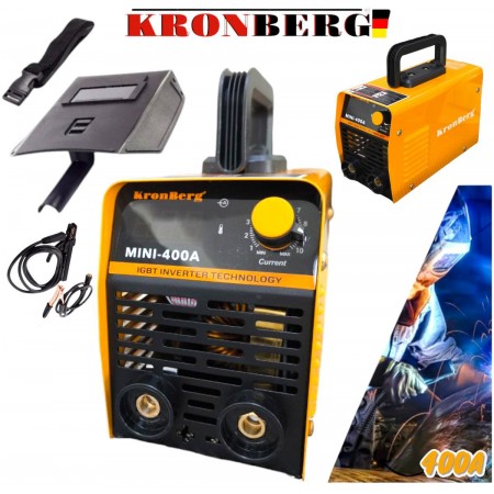 INVERTOR ELECTRIC 400A CU AFIȘAJ INVERTOR KRONBERG IGBN până la 5 mm Aparat de sudură + SET MASCA CIOCAN ȘI PERII 2025.