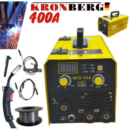 Aparat de sudura  invertor cu rola sarma  400A 2 în 1 Echipament de sudură KRONBERG 2 în 1   Aparat de sudura  invertor cu rola sarma  400A 2 în 1 Echipament de sudură KRONBERG 2 în 1