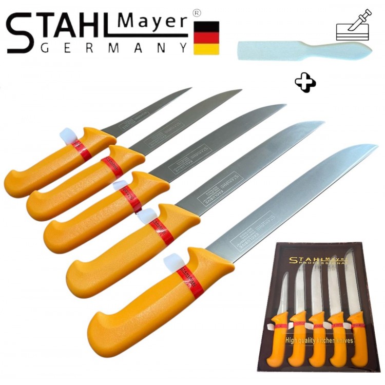 Set cuțite profesionale de măcelar 5 piese STAHLMAYER Exclusiv + Cadou Set cuțite profesionale de măcelar 5 piese STAHLMAYER Exclusiv + Cadou