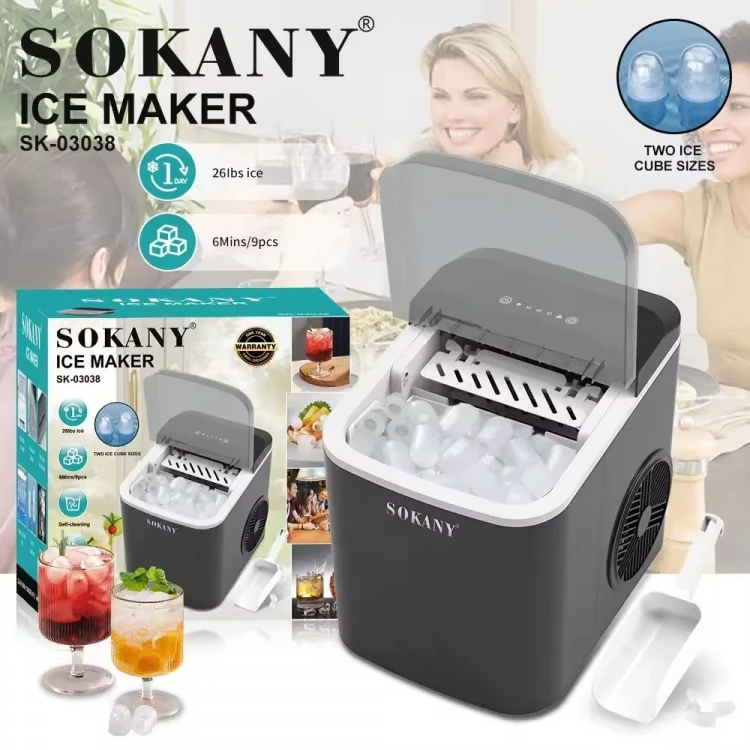 Mașină de gheață 12 kg gheață SOKANY SK-03038 Mașină de gheață