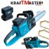 Ferăstrău cu lanț fără fir, tăietor de lemne cu afișaj, 48V 12AH, 2 baterii, 2 lanțuri, KRAFTMASTER, bară de 30cm