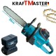 Ferăstrău cu lanț fără fir, tăietor de lemne cu afișaj, 48V 12AH, 2 baterii, 2 lanțuri, KRAFTMASTER, bară de 30cm Ferăstrău cu lanț fără fir, tăietor de lemne cu afișaj, 48V 12AH, 2 baterii, 2 lanțuri, KRAFTMASTER, bară de 30cm