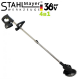 Set de grădină profesional 4 în 1 STAHLMAYER Foarfecă de grădinărit 36V, tăietor de crengi, trimmer pentru tuns iarba fără fir și pistol suflanta turbo 36V 8.0AH, 2 baterii
