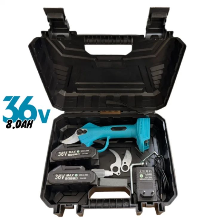 Foarfecă de grădinărit fără fir + cuțit de rezervă cadou 36V 8.0AH 33mm 2 baterii 