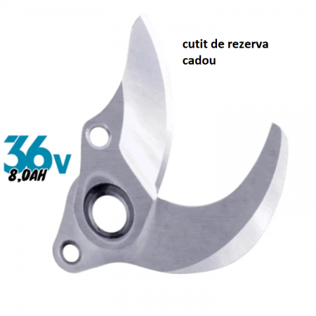 Foarfecă de grădinărit fără fir + cuțit de rezervă cadou 36V 8.0AH 33mm 2 baterii Foarfecă de grădinărit fără fir + cuțit de rezervă cadou 36V 8.0AH 33mm 2 baterii
