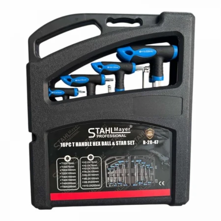 SET CHEI HEXAGONAL ȘI TORX CU MÂNER 16 PIESE STAHLMAYER