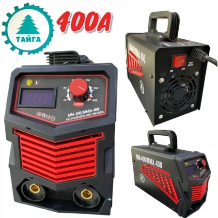 Aparat de sudura cu invertor 400 A cu afișaj în valiză și ochelari de soare TAIGA Aparat de sudura cu invertor 400 A cu afișaj în valiză și ochelari de soare TAIGA