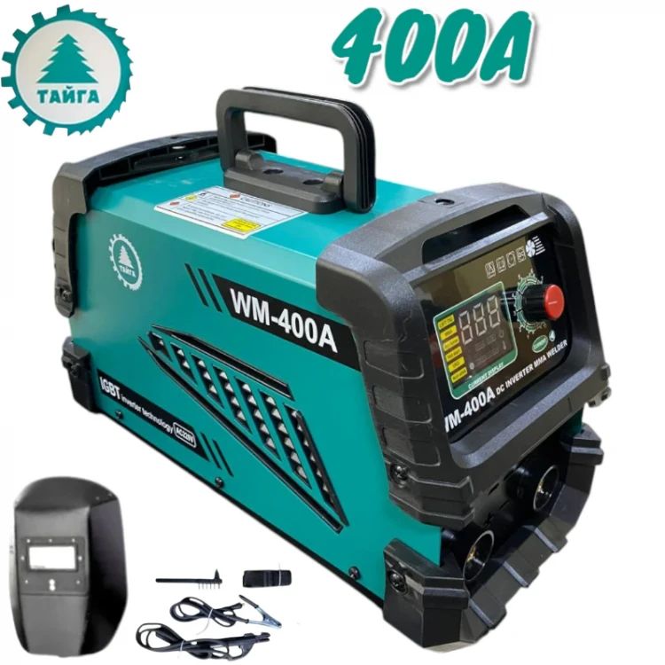 Aparat de sudura cu invertor 400 A cu afișaj mare și masca solara TAIGA Aparat de sudura cu invertor 400 A cu afișaj mare și masca solara TAIGA
