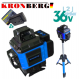 Nivelă laser fără fir, șurubelniță, cheie cu impact și polizor unghiular 36V 10AH KRONBERG Set 5 în 1 cu 5 baterii Nivelă laser fără fir, șurubelniță, cheie cu impact și polizor unghiular 36V 10AH KRONBERG Set 5 în 1 cu 5 baterii