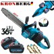 Ferăstrău pentru lemne fără fir 36V KRONBERG 10.0AH Bară 40cm 2x Baterii 2x Lanțuri călite