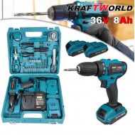 Șurubelniță  fără fir 40 accesorii 36v 8ah KraftRoyal 2025