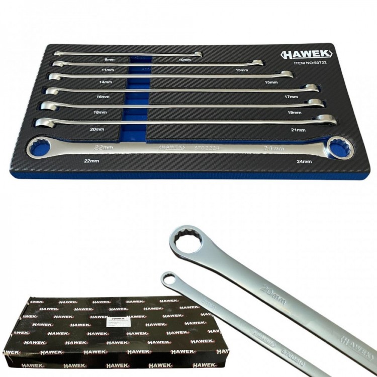 SET DE CHEI STEA LUNGII DREPTE (EXTINSE) 8 - 24 MM 7 BUCĂȚI HAWEK