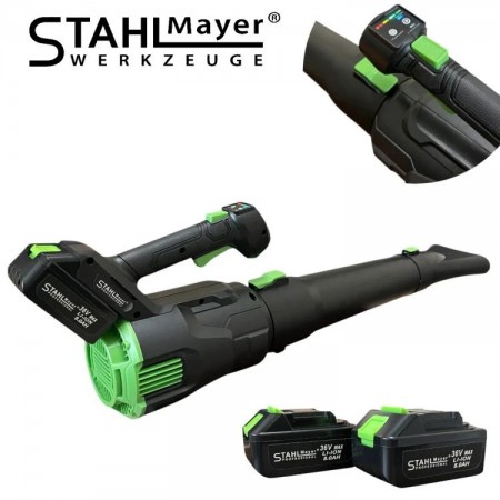 Suflantă cu baterie STAHLMAYER 36v/8Ah. Suflantă de frunze, 2 baterii și încărcător Suflantă cu baterie STAHLMAYER 36v/8Ah. Suflantă de frunze, 2 baterii și încărcător