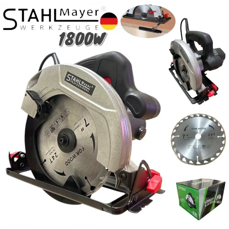 Ferăstrău circular electric STAHLMAYER 185mm 1800W Ferăstrău circular electric STAHLMAYER 185mm 1800W
