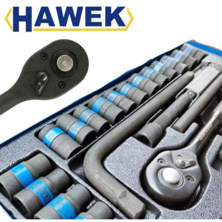 SET DE CHEI TUBULARE 24 PIESE 1/2 - 24 MM HAWEK