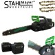 Drujbă fără fir STAHLMAYER 72V 8Ah – lamă de 16" 40cm, 2 lanțuri, afișaj și frână activă Drujbă fără fir STAHLMAYER 72V 8Ah – lamă de 16" 40cm, 2 lanțuri, afișaj și frână activă