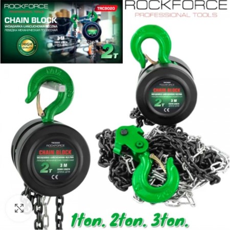 Troliu cu lanț – 1t / 2t / 3t x 3m – 1 tonă 2 tone 3 tone Lanț RockForce Troliu cu lanț – 1t / 2t / 3t x 3m – 1 tonă 2 tone 3 tone Lanț RockForce