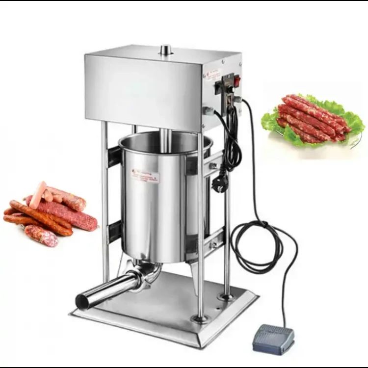 Mașină de umplut carne profesională, electrică, 10 litri Mașină de umplut carne profesională, electrică, 10 litri
