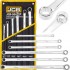 Chei combinate lungi și drepte JCB XL – set de 6 (8–21 mm)