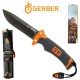 Cuțit utilitar Bear Grylls cu muchii fine și lamă fixă, cuțit Survival GERBER