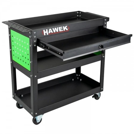 Cărucior de scule HAWEK cu 3 rafturi și 1 sertar, HW-1191