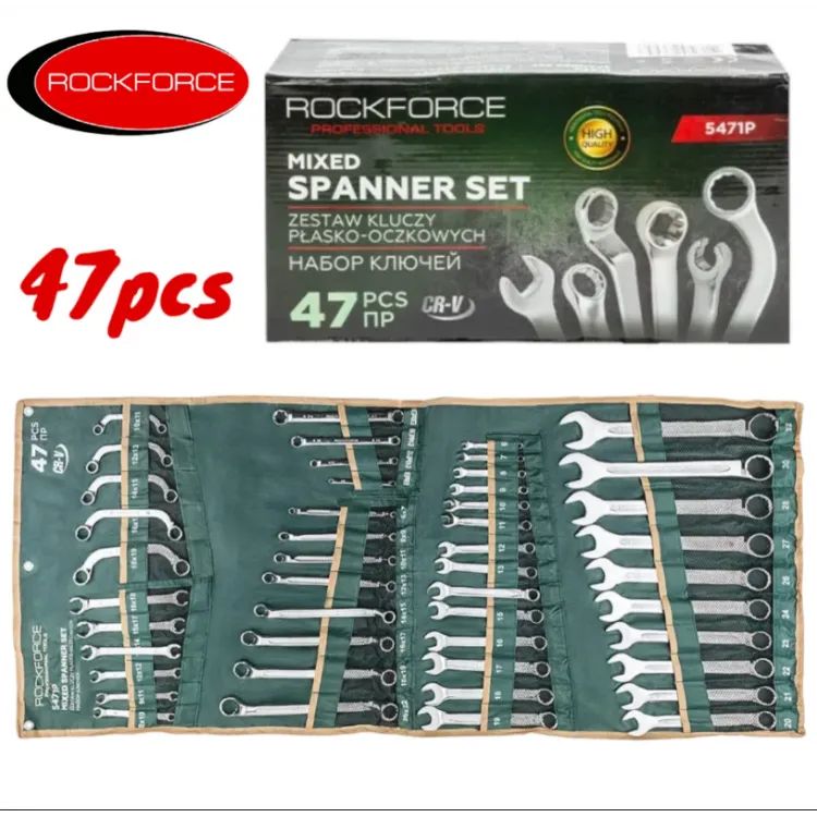 Set chei combinate profesionale ROCKFORCE 47 piese