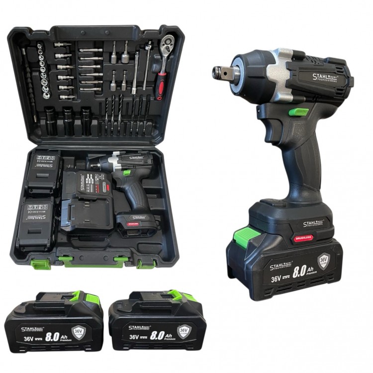 MASINA DE INSURUBAT CU IMPACT 1/2 , 2 IN 1 STAHLMAYER BLACK PRO 36V – 850NM. + 40h MASINA DE INSURUBAT CU IMPACT 1/2 , 2 IN 1 STAHLMAYER BLACK PRO 36V – 850NM. + 40h