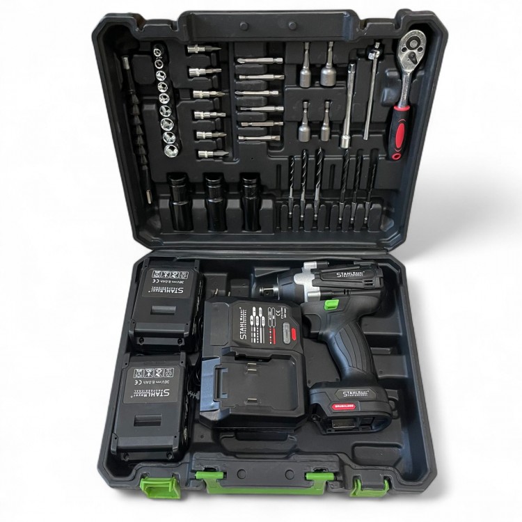 MASINA DE INSURUBAT CU IMPACT 1/2 , 2 IN 1 STAHLMAYER BLACK PRO 36V – 850NM. + 40h MASINA DE INSURUBAT CU IMPACT 1/2 , 2 IN 1 STAHLMAYER BLACK PRO 36V – 850NM. + 40h