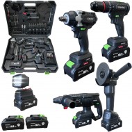 SET 5 IN 1, SURUBELNITA CU IMPACT, POLIZOR UNGHILAR,LANTERNA LED, PERCOTOR PE BATERII, 36V 10 A, STAHLMAYER BLACK PRO SET 5 IN 1, SURUBELNITA CU IMPACT, POLIZOR UNGHILAR,LANTERNA LED, PERCOTOR PE BATERII, 36V 10 A, STAHLMAYER BLACK PRO