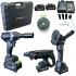 SET 4 IN 1, SURUBELNITA CU IMPACT, POLIZOR UNGHILAR, PERCOTOR PE BATERII, 36V 10 A, STAHLMAYER BLACK PRO