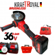 Polizor unghiular fără fir 36V 8Ah 125 mm KraftRoyal Red Polizor unghiular fără fir 36V 8Ah 125 mm KraftRoyal Red