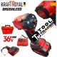 Set cheie cu impact fără fir Kraft 36V 8Ah 850 N/m + polizor unghiular fără fir 36V 8Ah 125 mm KraftRoyal Set cheie cu impact fără fir Kraft 36V 8Ah 850 N/m + polizor unghiular fără fir 36V 8Ah 125 mm KraftRoyal