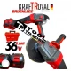 Set cheie cu impact fără fir Kraft 36V 8Ah 850 N/m + polizor unghiular fără fir 36V 8Ah 125 mm KraftRoyal Set cheie cu impact fără fir Kraft 36V 8Ah 850 N/m + polizor unghiular fără fir 36V 8Ah 125 mm KraftRoyal