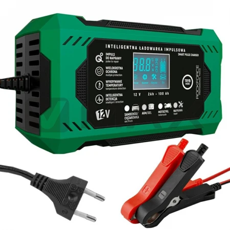 Incarcator baterie 6A, 12V, 2AH-100AH, ROCKFORCE