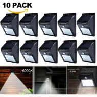 OFERTĂ PROMOȚIONALĂ : 10PCS PUTERNIC SOLARE PUTERNIC CONDUS LAMPĂ CU SENZOR DE 500LM