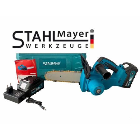 FERĂSTRĂU CU LANȚ FĂRĂ FIR PENTRU LEMN ȘI CRENGI LUBRIFIERE AUTOMATĂ A LANȚULUI 25CM 38V 10AH STAHLMAYER FERĂSTRĂU CU LANȚ FĂRĂ FIR PENTRU LEMN ȘI CRENGI LUBRIFIERE AUTOMATĂ A LANȚULUI 25CM 38V 10AH STAHLMAYER