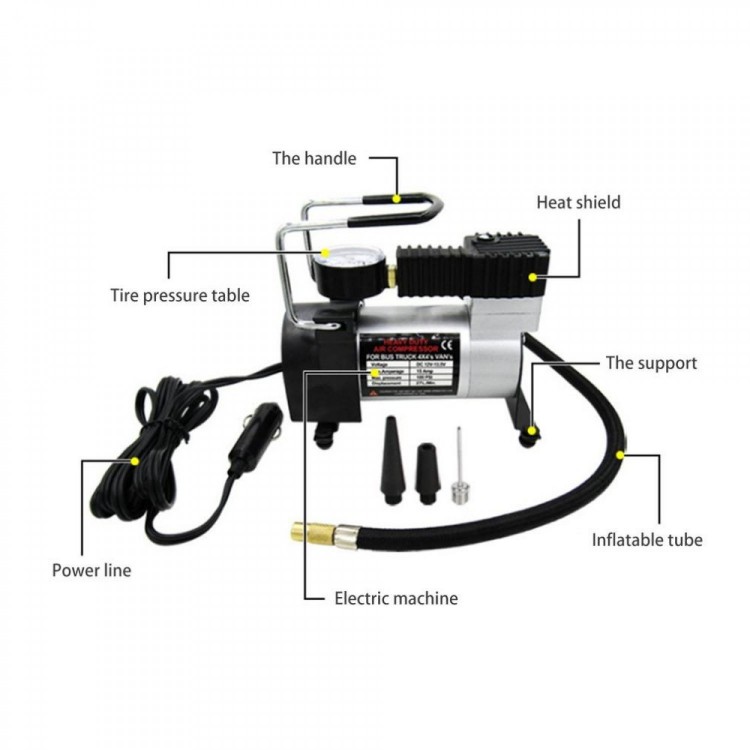 COMPRESOR DE AER 150W + CRIC TIP CROCODIL 2T. 135-320MM COMPRESOR DE AER 150W + CRIC TIP CROCODIL 2T. 135-320MM