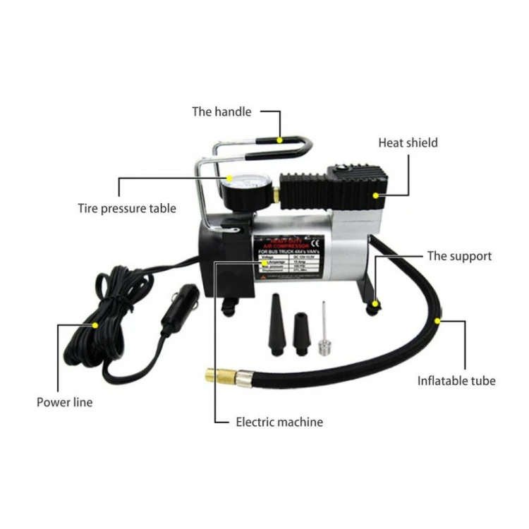 COMPRESOR DE AER 150W + CRIC TIP CROCODIL 2T. 135-320MM