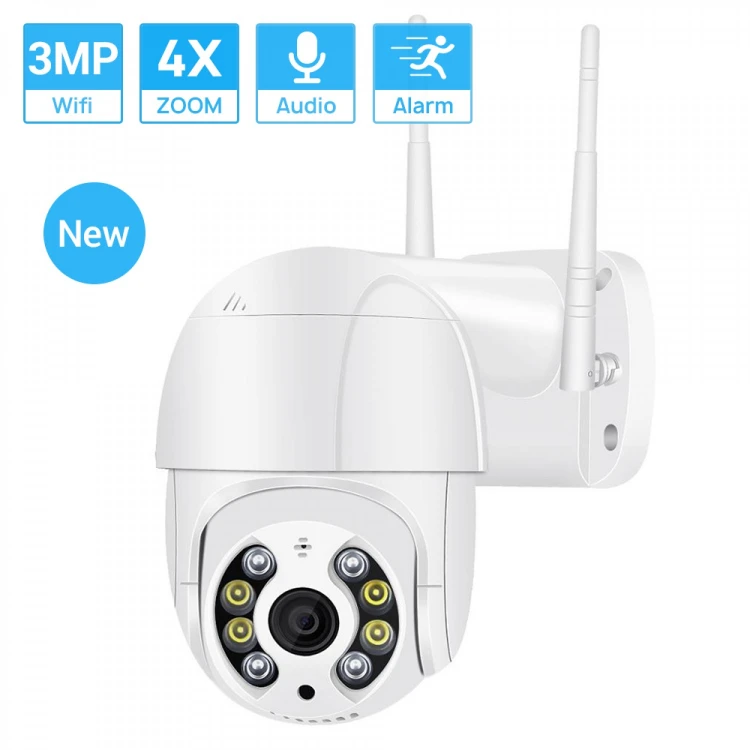 ICSEE WATERPROOF WIFI IP CAMERĂ FULL HD 1920X1080, 5.0MP 360° 4+4 LED