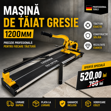 MAȘINĂ DE TĂIAT GRESIE 1200MM - PROFESIONALĂ TOP MAȘINĂ DE TĂIAT GRESIE 1200MM - PROFESIONALĂ TOP