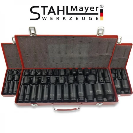 Inserții germane de impact 1/2″ Stahlmayer 35 bucăți – standard + inserții adânci