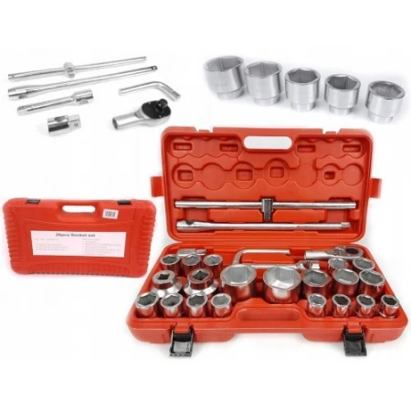 Set Gedore pentru camion, 26 piese, 12 laturi 3/4″ & 1″ ,21-65 mm