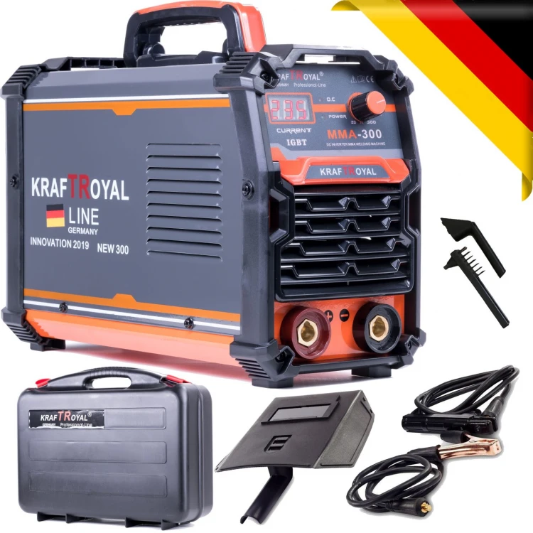 Aparat de sudură electric, 350 A, KraftRoyal, cu afișaj și carcasă din plastic model 2023 Aparat de sudură electric, 350 A, KraftRoyal, cu afișaj și carcasă din plastic model 2023